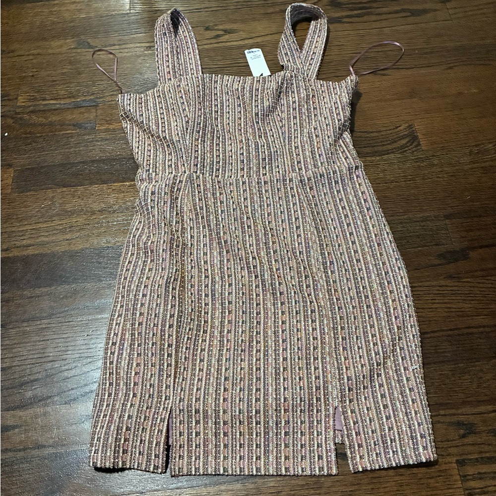 Francesca’s Pink and Brown Dress